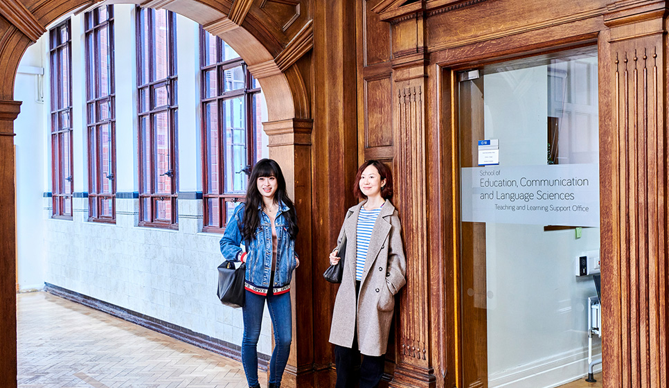 Two students talking